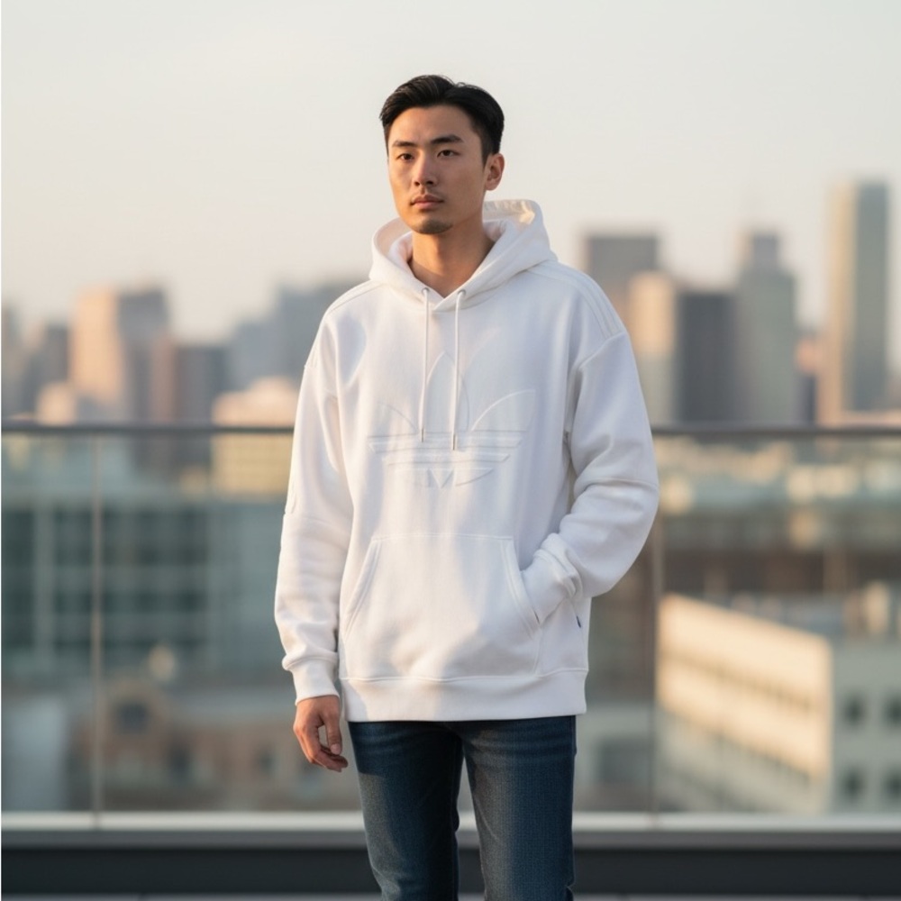 Adidas Men's Classic White Hoodie